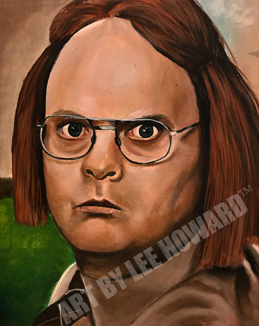 Dwight Schrute as Meredith The Office 8"x10" Art Print/ Reproduction - Signed by Artist