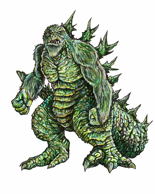 King Kong / Godzilla - Horror Mashup 8" x 10" Print/Reproduction
