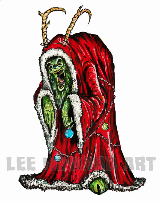The Grinch / Krampus Mash Up 8"x10" Art Print - Signed!