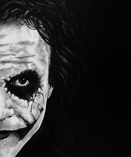 Joker - Heath Ledger - Movie Icons Series - 10" x 12" Art Print Reproduction