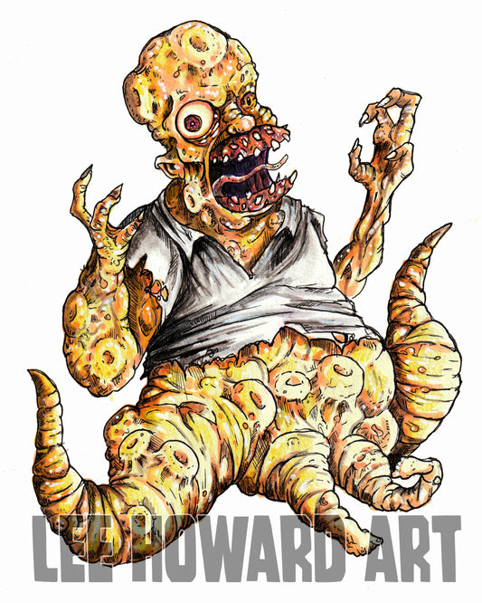 Homer Simpson HORROR - Original Drawing 7" x 10" SIGNED!