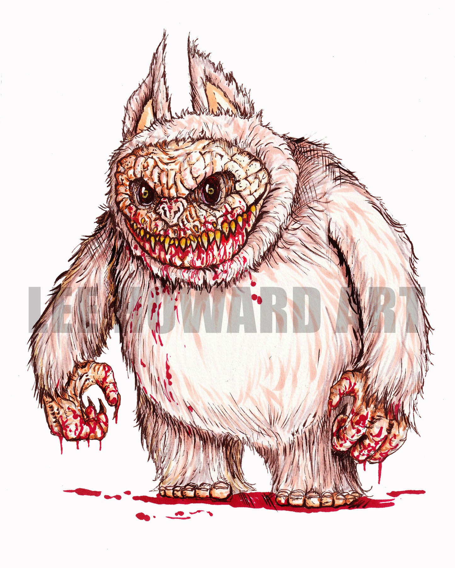 Horror Labubu 8"x10" Print / Reproduction - Signd!