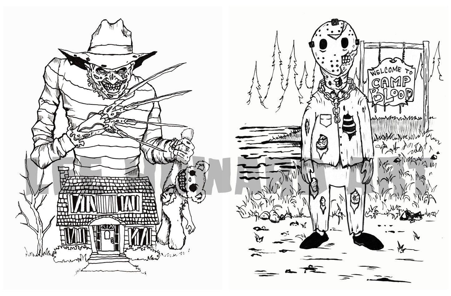 Coloring Book...but HORROR 2! 80s & 90s Monsters! 20 Pages!