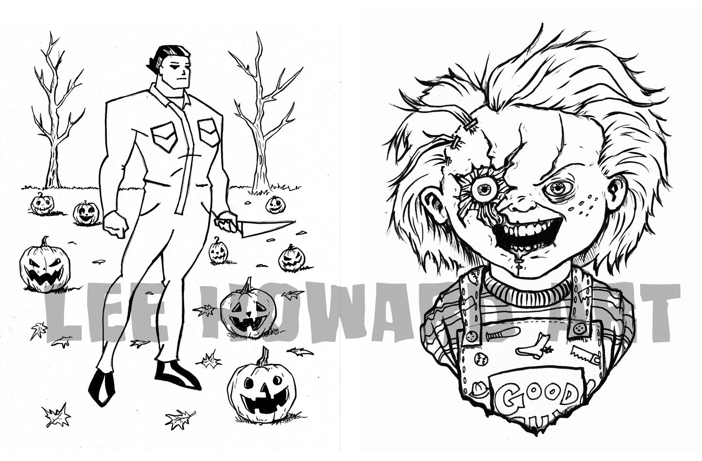 Coloring Book...but HORROR 2! 80s & 90s Monsters! 20 Pages!