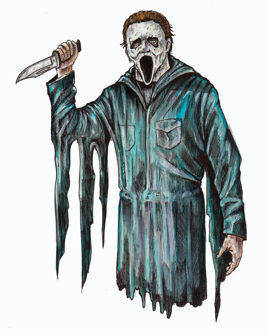 Michael Myers / Ghost Face - Horror Mashup 8" x 10" Print/Reproduction
