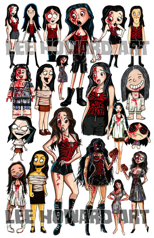 OBSESSION Nikki in 20 Styles - Collage Print / Poster - 11" x 17" - Signed!