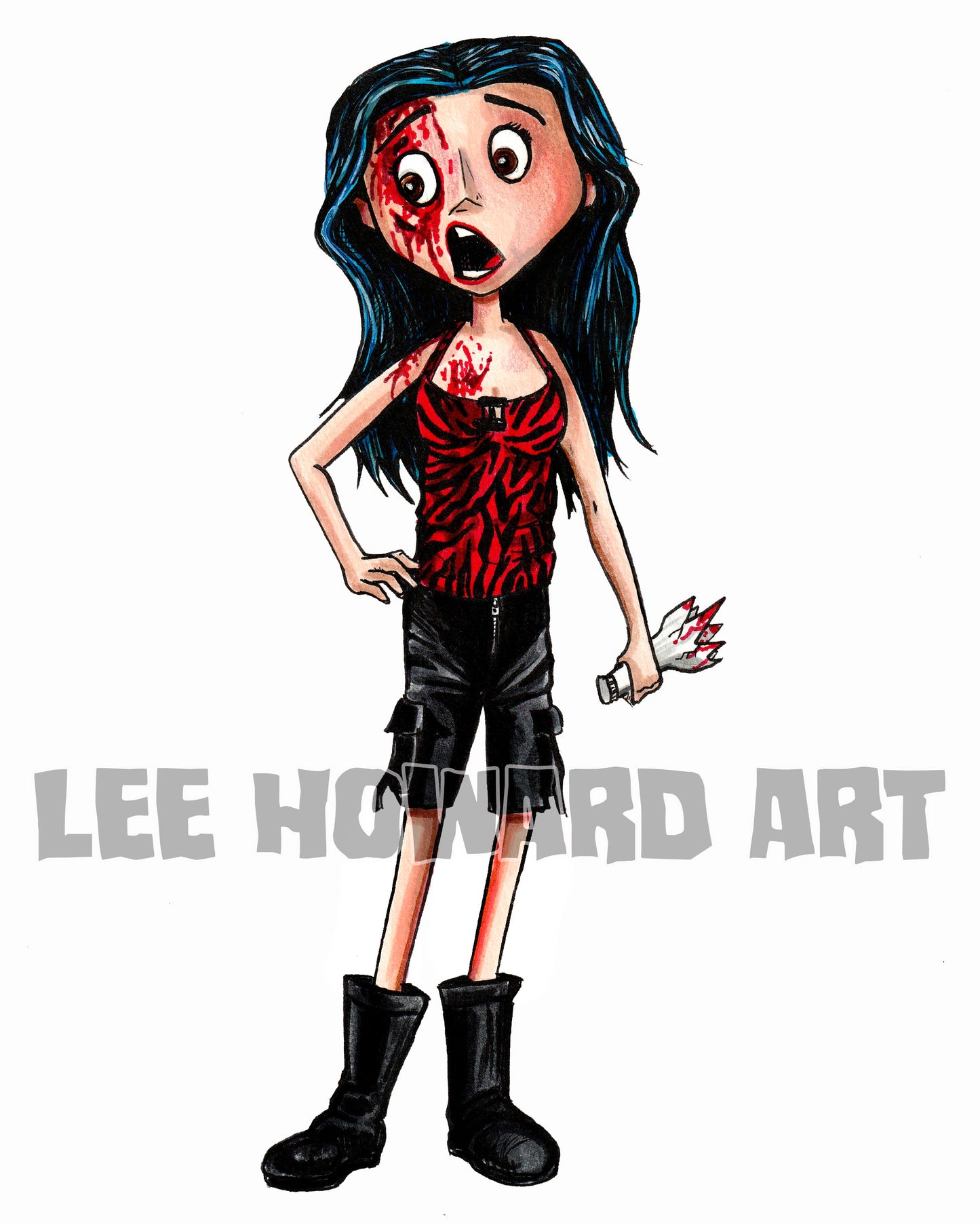 OBSESSION Nikki - CORALINE STYLE Art Print - 8x10 - Signed