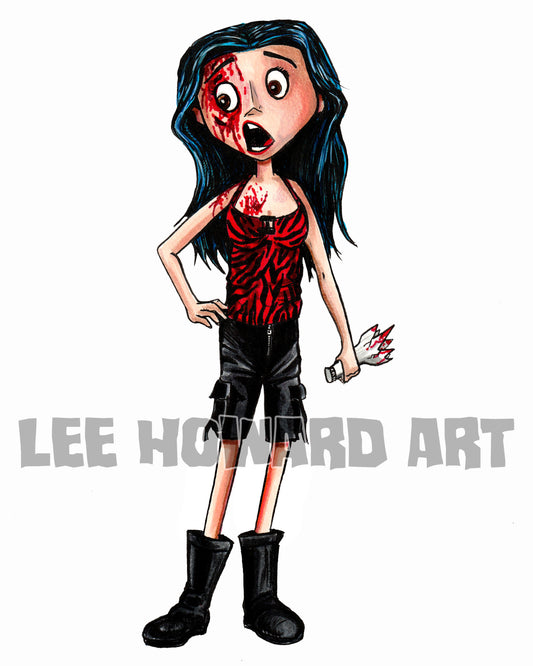 OBSESSION Nikki - CORALINE STYLE Art Print - 8x10 - Signed
