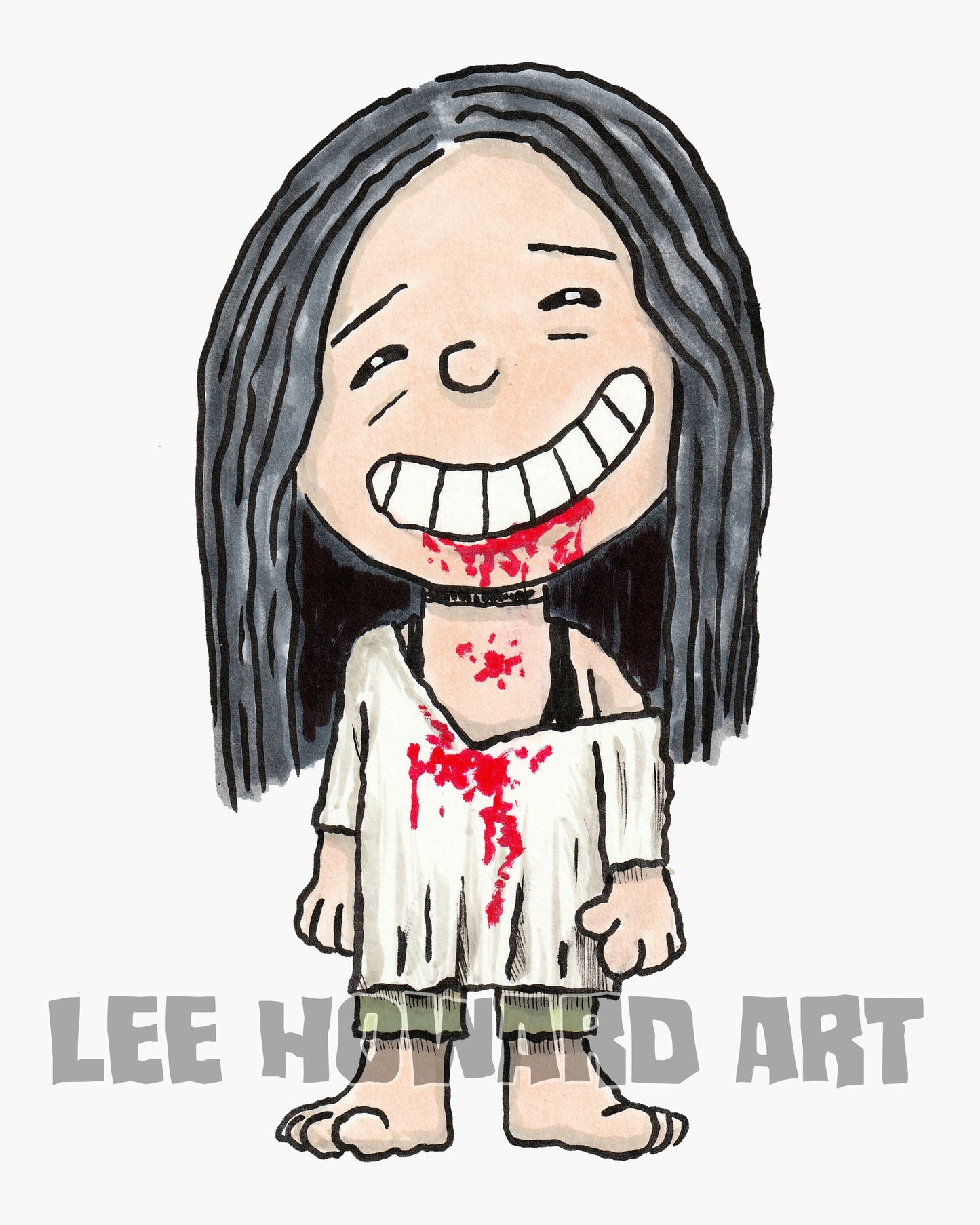 Nikki from OBSESSION - Peanuts Style 7" x 10" Original Drawing