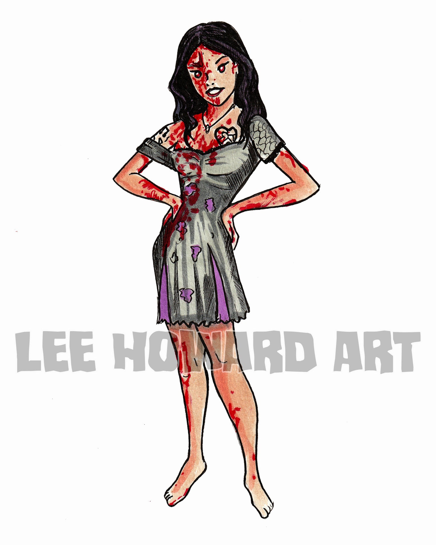 Nikki from OBSESSION - Scooby Doo Style 7" x 10" Original Drawing