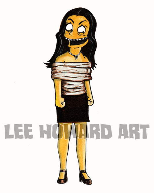 OBSESSION Nikki - The Simpsons STYLE Art Print - 8x10 - Signed
