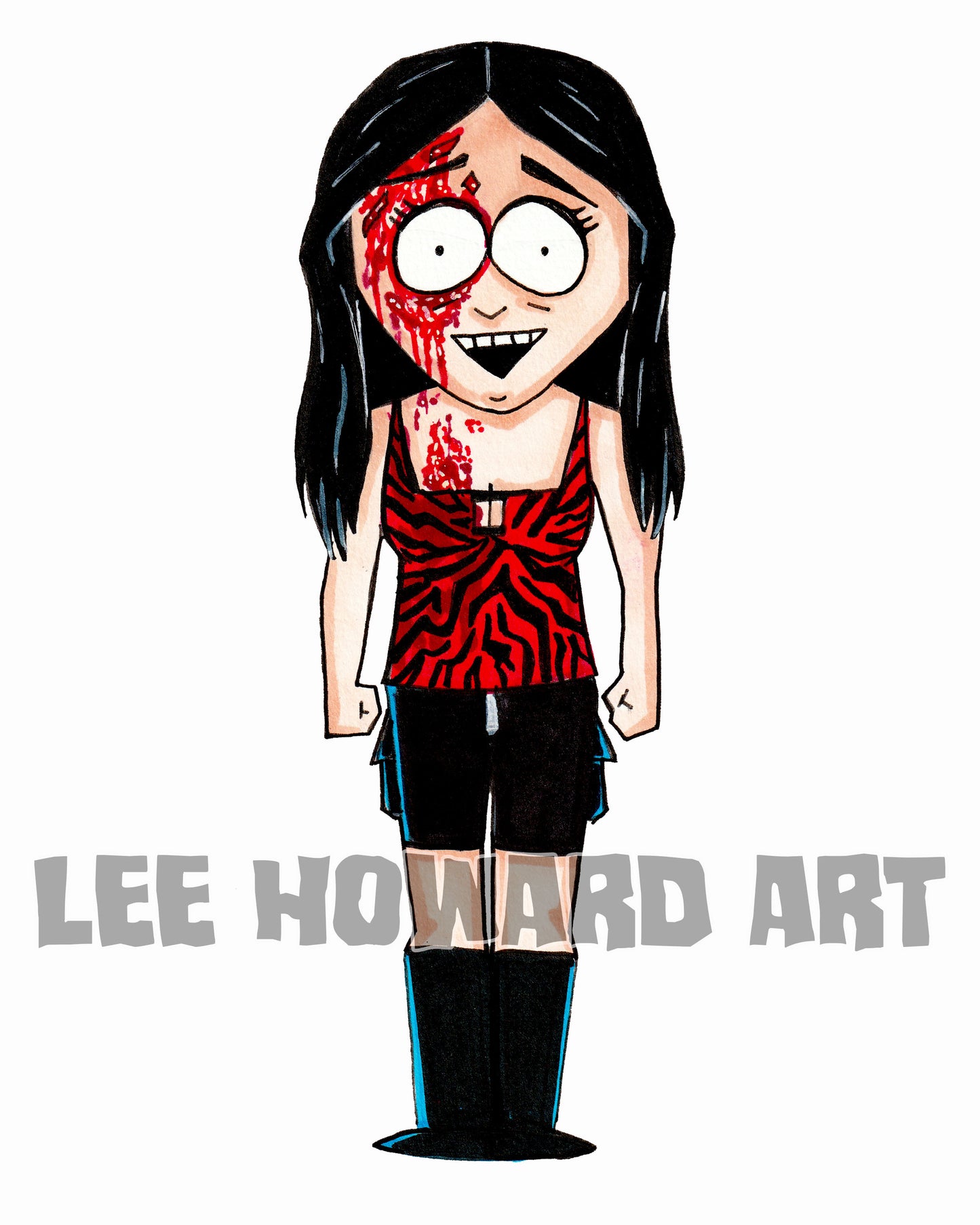 Nikki from OBSESSION - South Park Style 7" x 10" Original Drawing