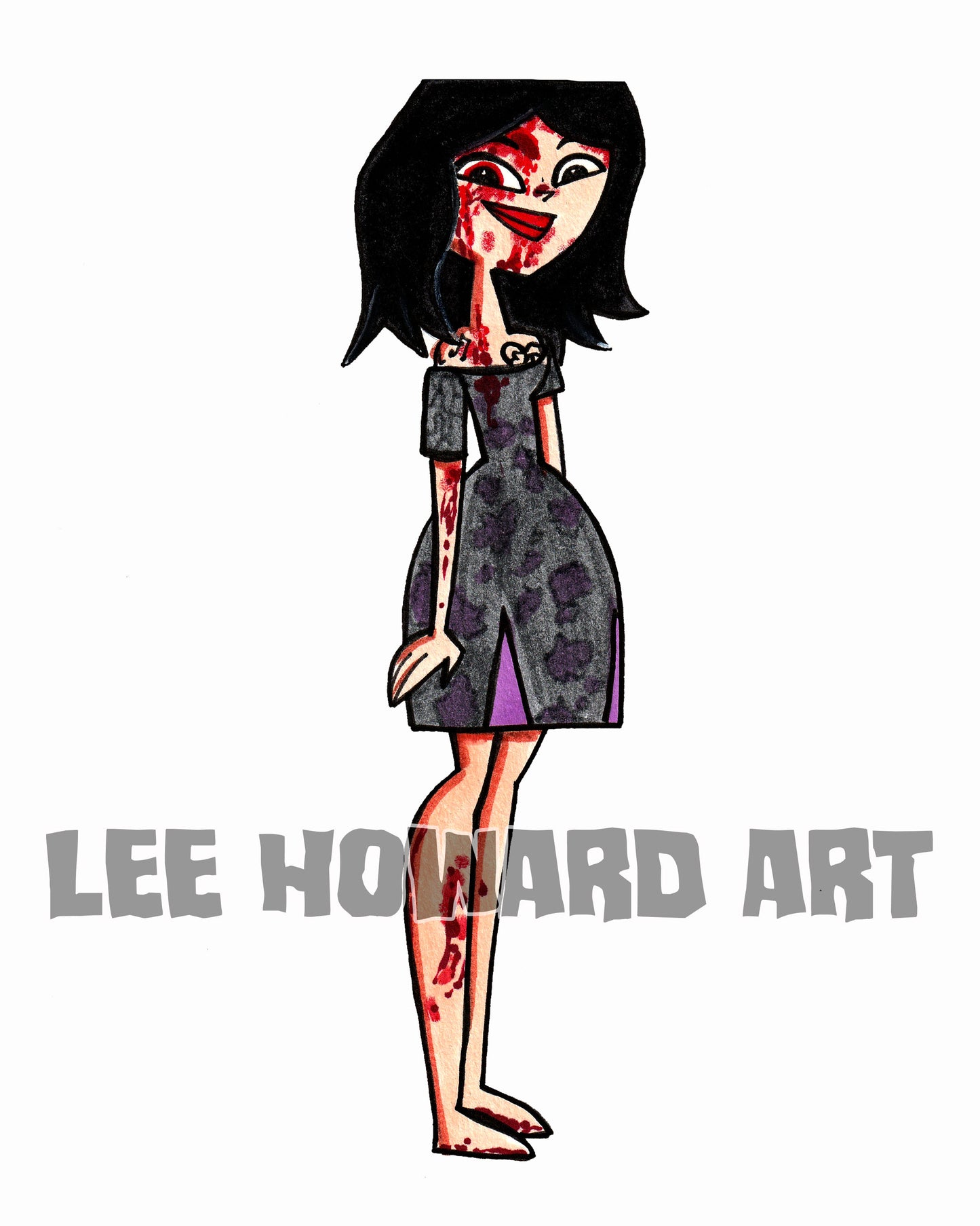 Nikki from OBSESSION - Total Drama Island Style 7" x 10" Original Drawing