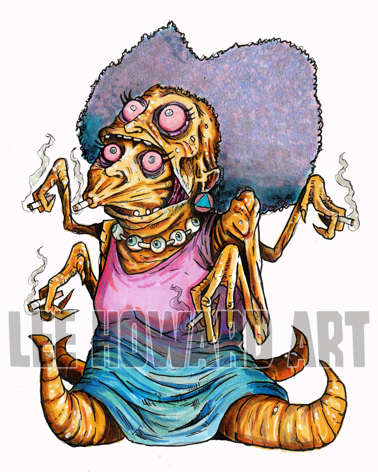 Patty & Selma - Simpsons HORROR - Original Drawing 7" x 10" SIGNED!
