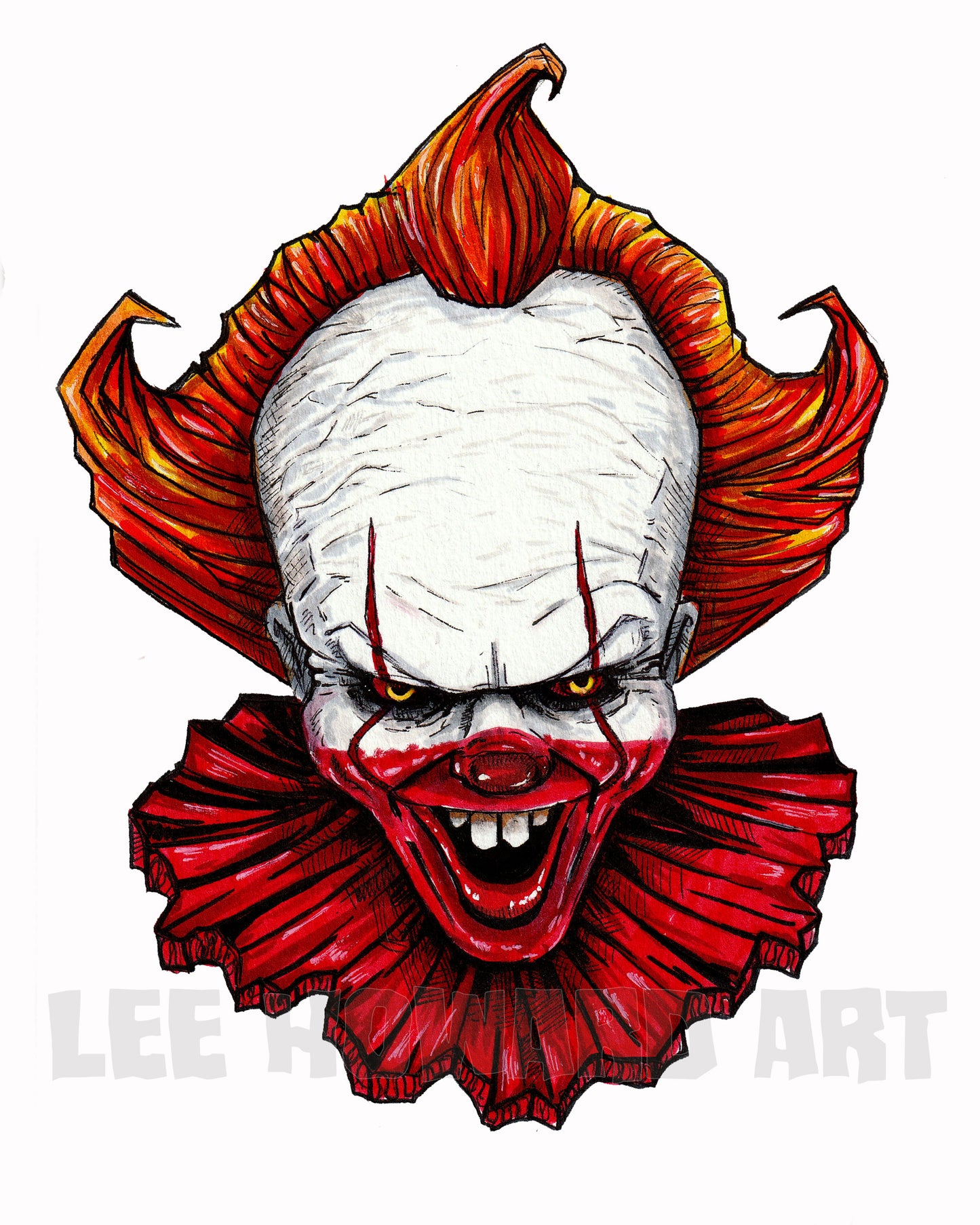 Pennywise Art Print 8x10 - Welcome to Derry - Signed