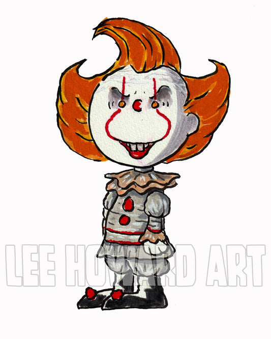 Pennywise Art Print - Peanuts STYLE - 8x10 - Welcome to Derry - Signed