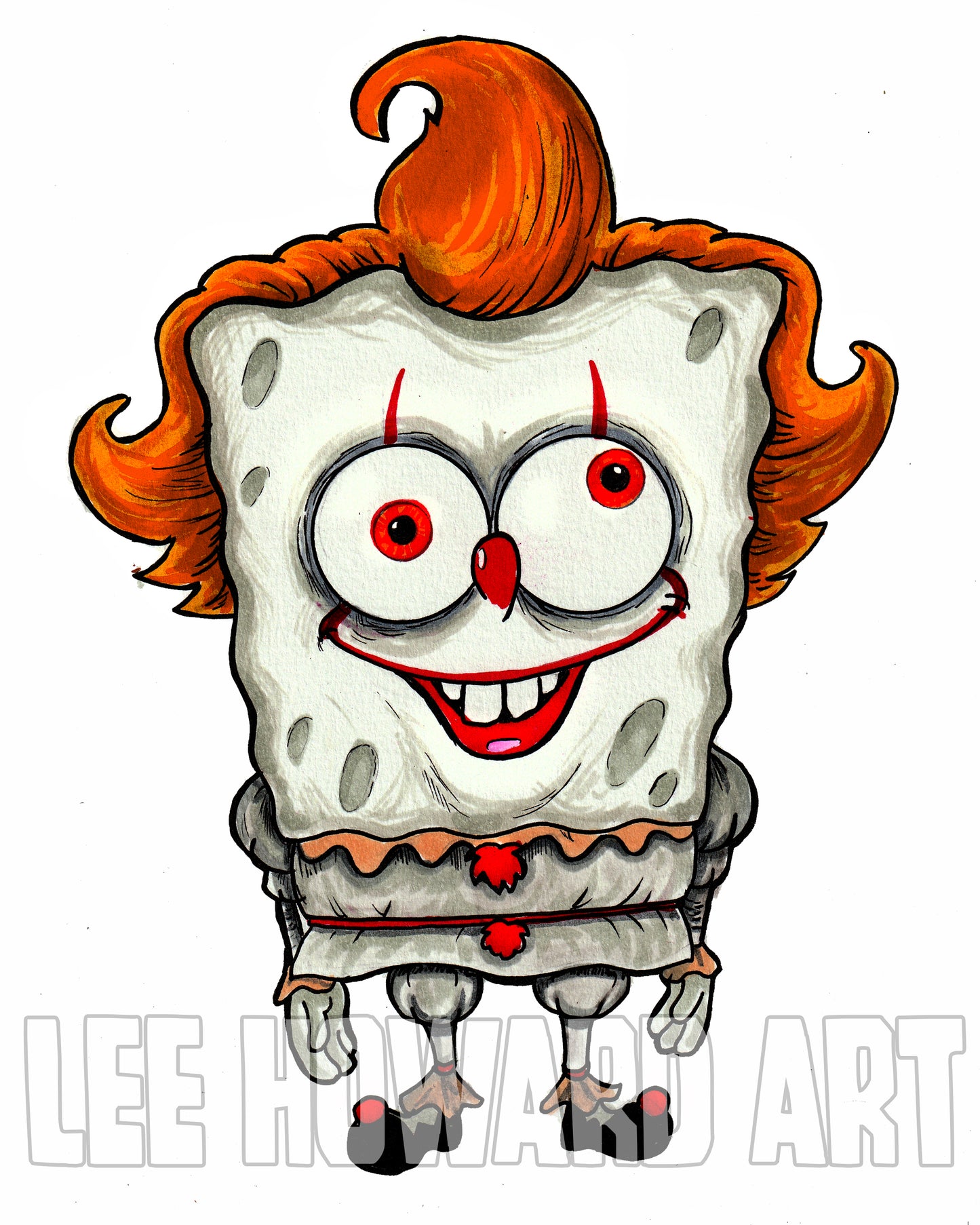 Pennywise Art Print - SpongeBob STYLE - 8x10 - Welcome to Derry - Signed