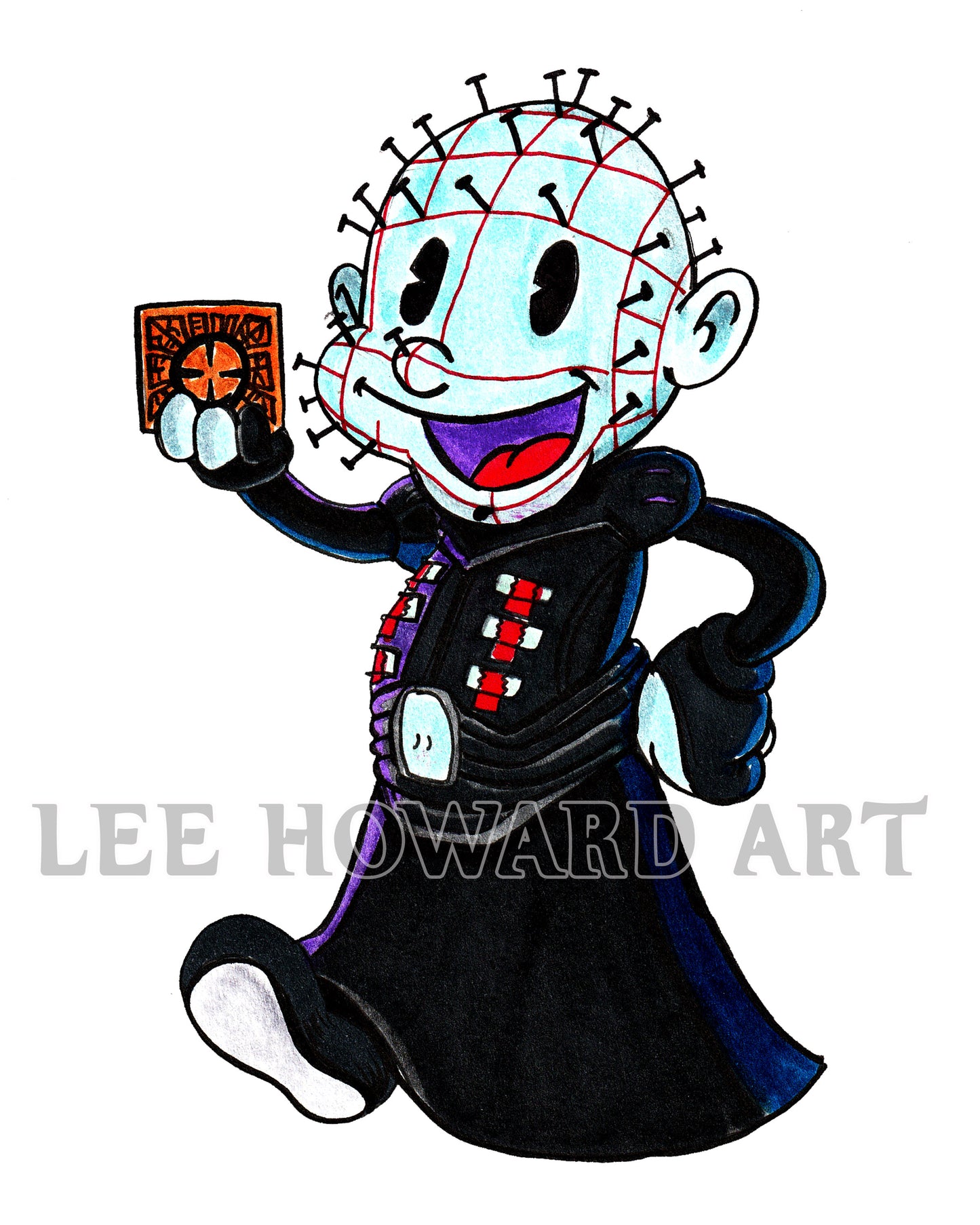 PINHEAD Art Print - 1930s Cartoon STYLE - 8x10 - Signed