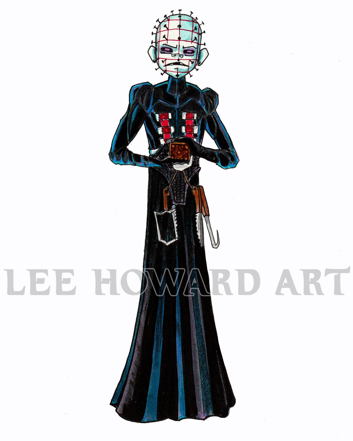 PINHEAD Art Print - Gorillaz STYLE - 8x10 - Signed