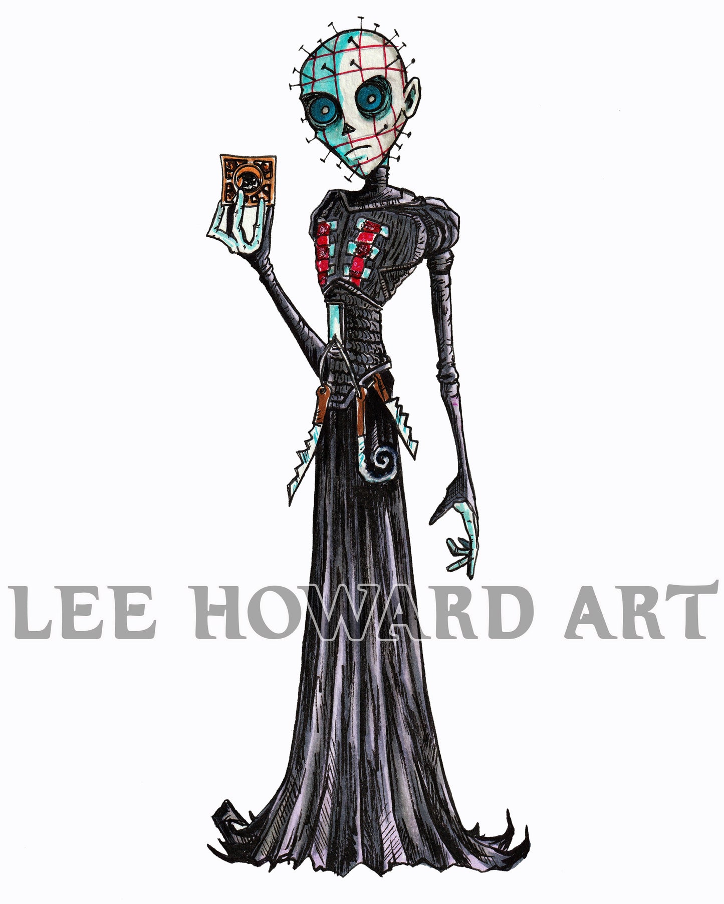 PINHEAD Art Print - Tim Burton STYLE - 8x10 - Signed