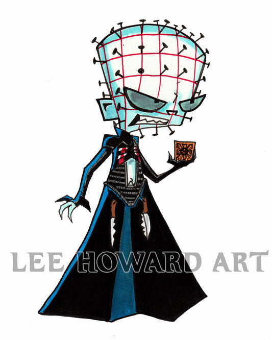 PINHEAD Art Print - Invader Zim STYLE - 8x10 - Signed