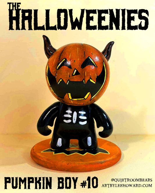 The Halloweenies - Pumpkin Boy #10 - Hand Painted 5" Custom Toy