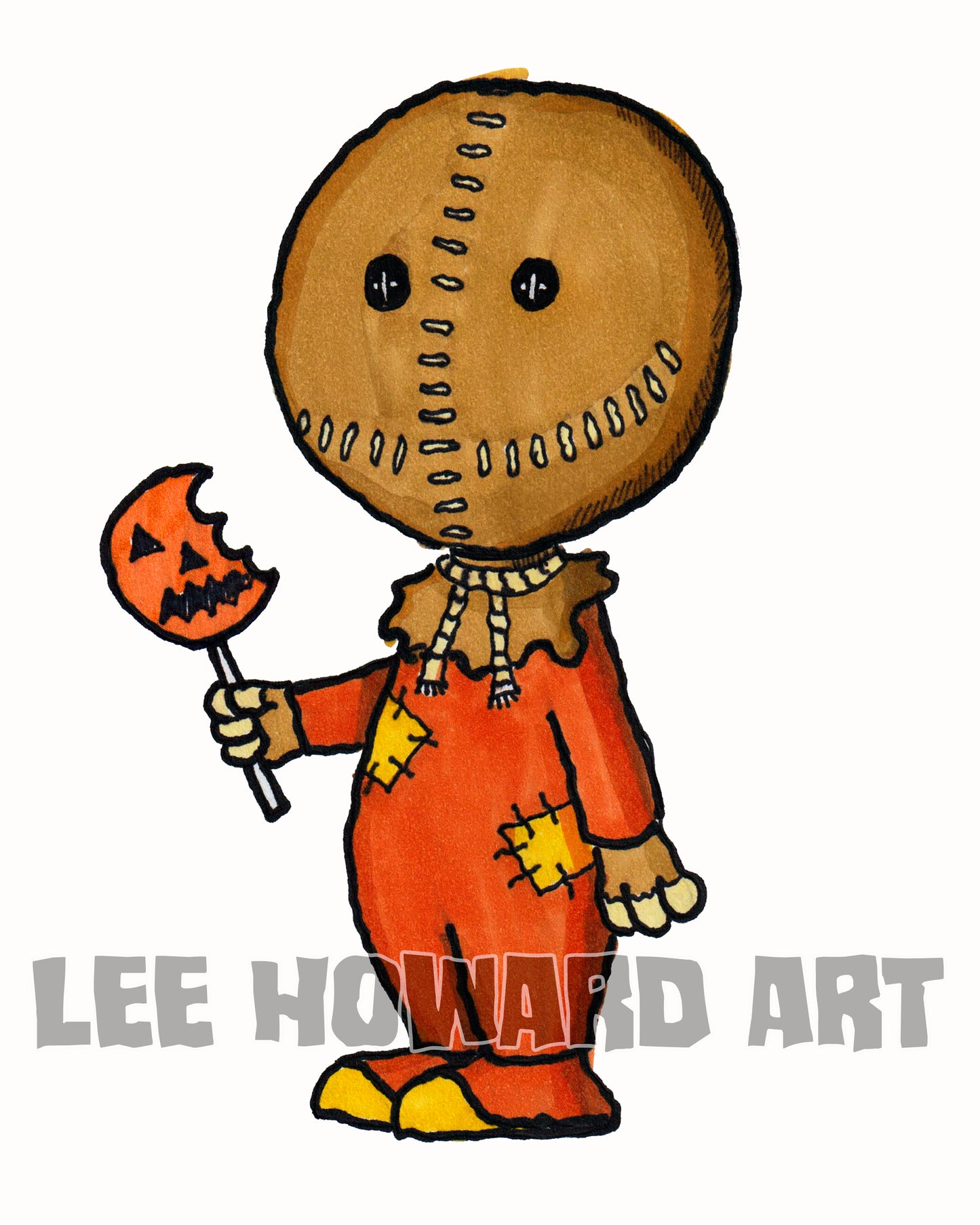 Sam from Trick r Treat - Peanuts STYLE Art Print - 8x10 - Signed