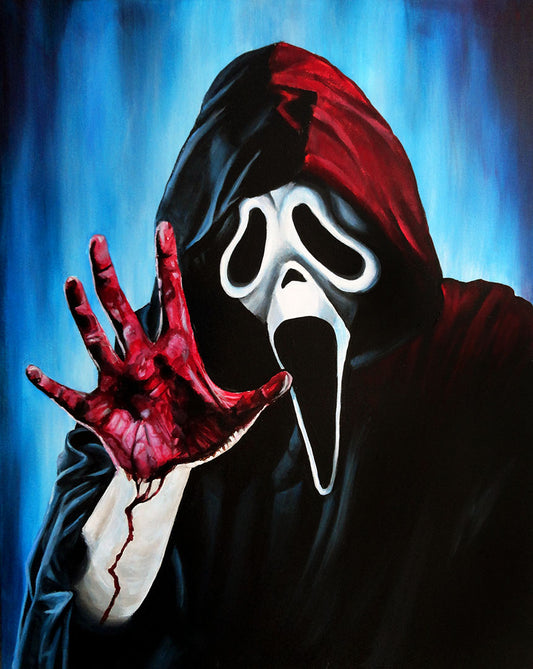 SCREAM Ghostface RED RIGHT HAND - 11" x 14" Art Print Reproduction