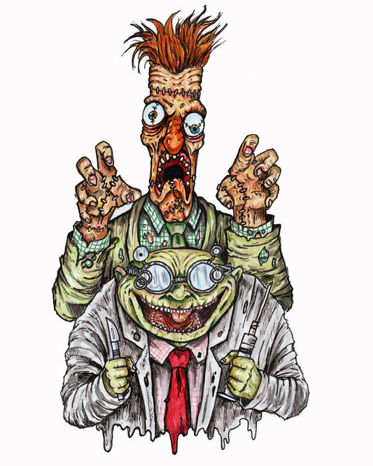 The Monster Show - Dr Honeystein & Breaker - 8x10 PRINT/Reproduction - Signed by Artist
