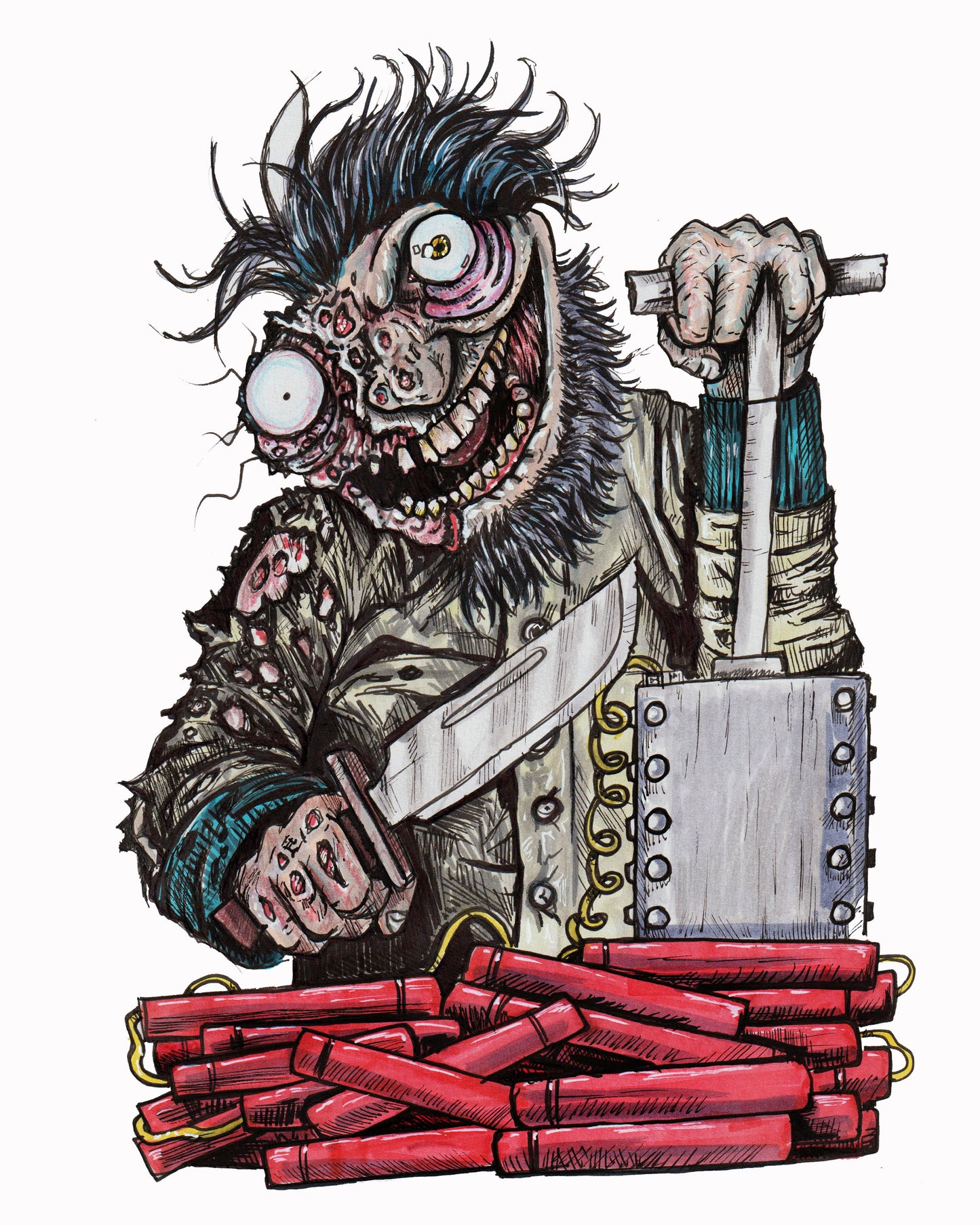 The Monster Show - Insane Harold - 8x10 PRINT/Reproduction - Signed by Artist