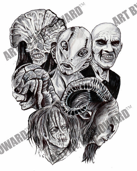 Doug Jones - Master of Monsters - 8"x10" Art Print/Reproduction - signed by artist!!