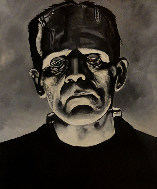 FRANKENSTEIN - Boris Karloff - Art Print Reproduction 8" x 10" - signed by Artist