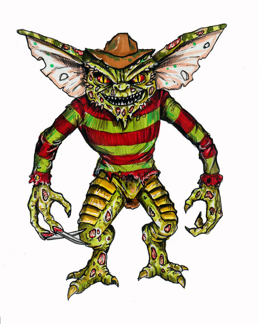 Freddy / Gremlins - Horror Mashup 8" x 10" Print/Reproduction