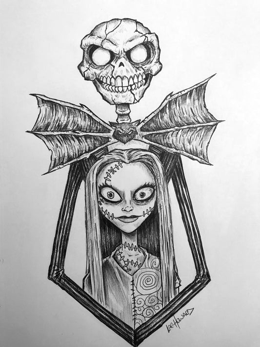 Jack & Sally but HORROR 8” x 10” PRINT / Reproduction - signed by artist!