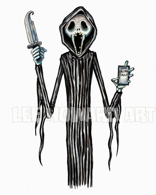 Jack Skellington / Ghostface Mash Up 8"x10" Art Print - Signed!