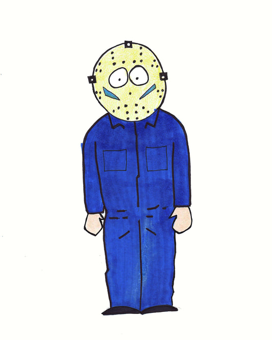 JASON - in a South Park Style - 9"x12" Original Drawing