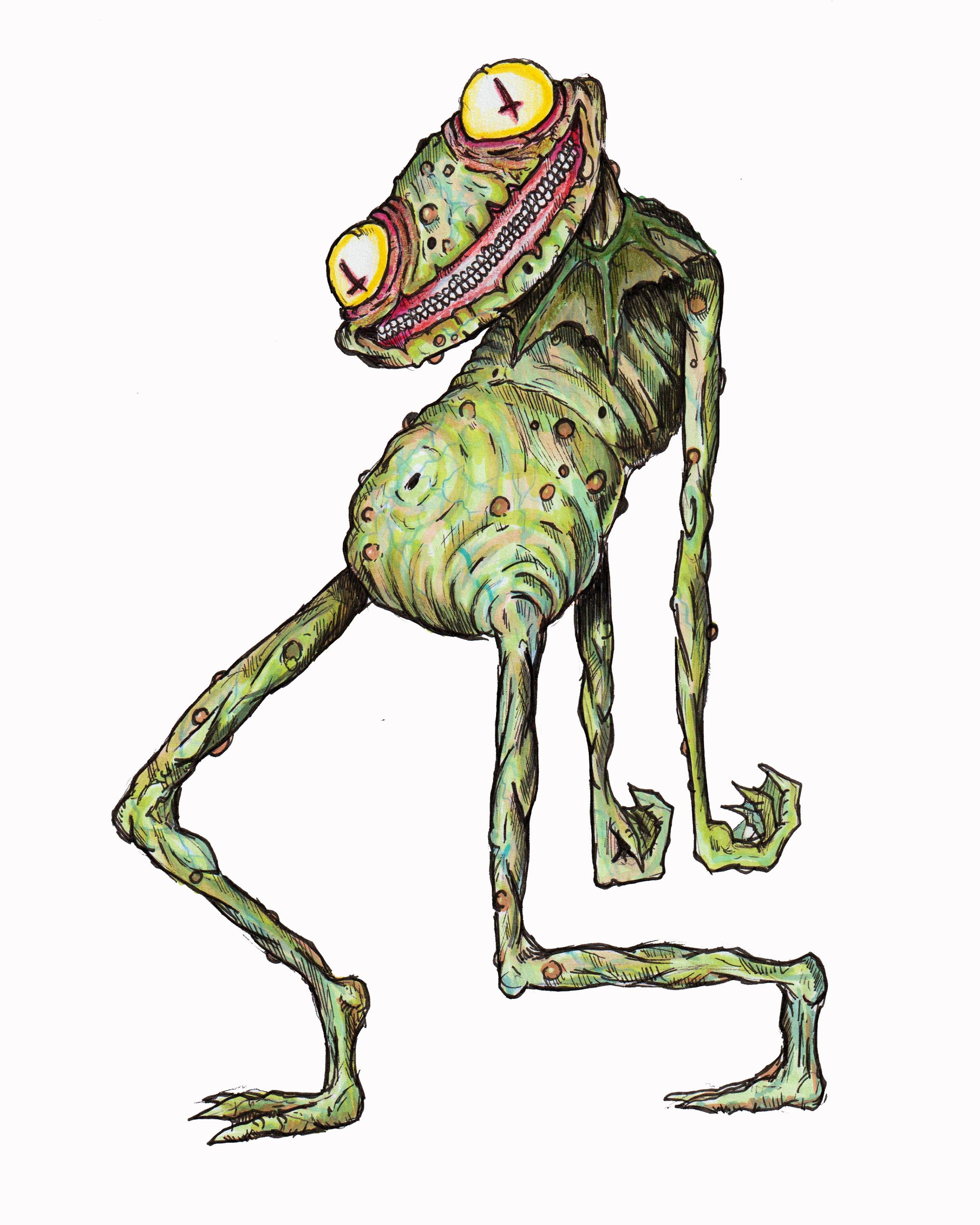 frog monsters The Monster Show - KILLmit the Frog - 8x10 PRINT/Reproduction