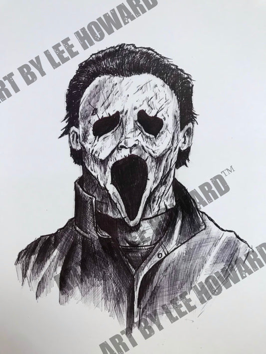Myers Scream Mash Up 8x10 PRINT/Reproduction - Signed by Artist