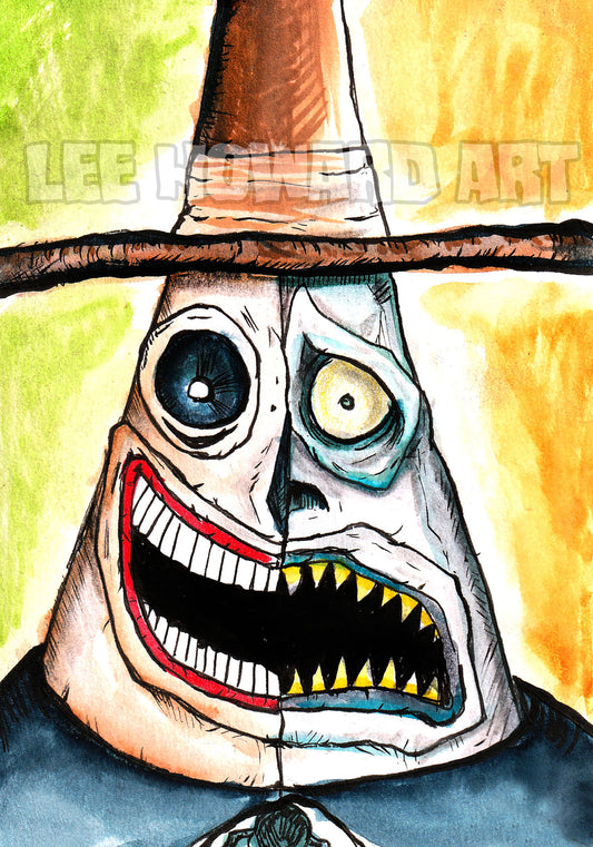 Halloween Town Mayor 7"x10" Watercolor Print / Reproduction - Signed!