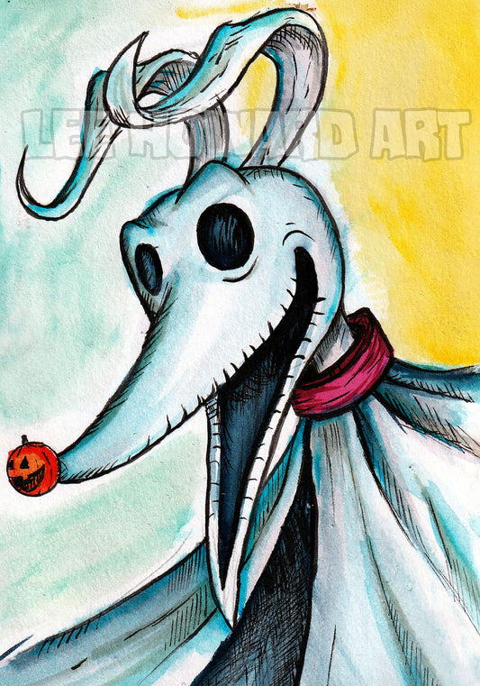 Zero 7"x10" Watercolor Print / Reproduction - Signed!