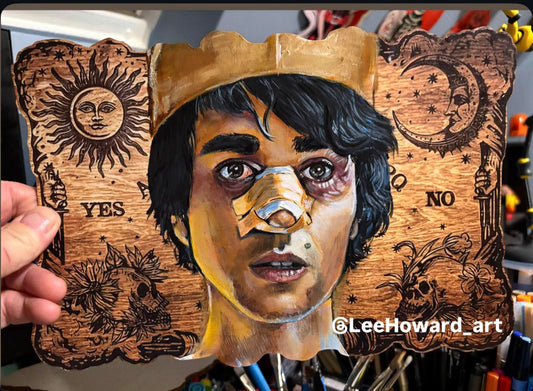 Hereditary - Peter / Paimon - ORIGINAL Painting on Wooden Ouija Board - 8" x 12"
