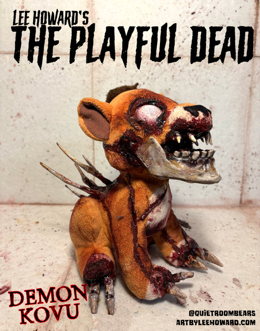 Playful Dead - Demon Kovu, The Lion King of the Undead!! KOVU - One of a kind horror art plush artwork