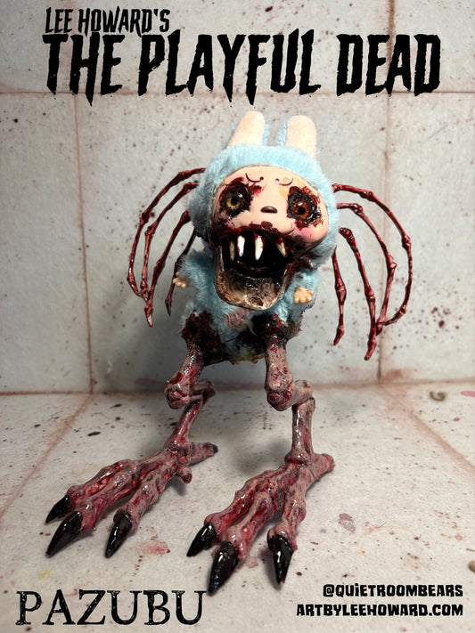 Playful Dead - PAZUBU - Demon Labubu - One of a kind horror art plush artwork