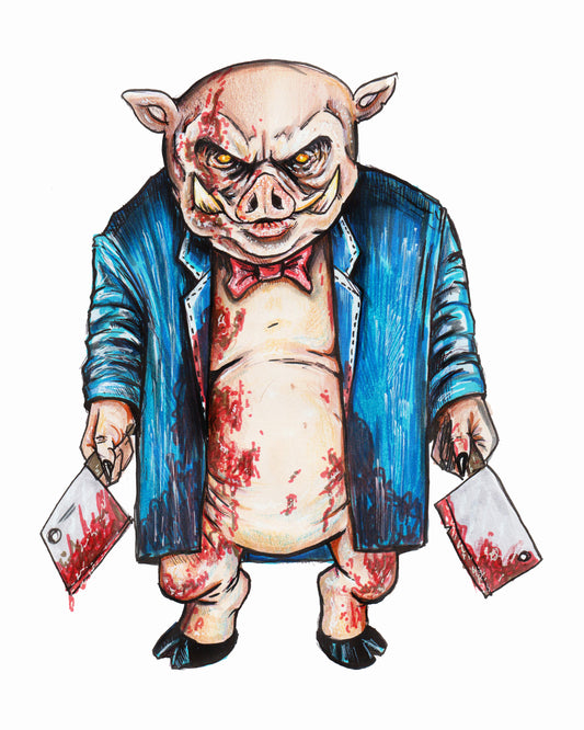Horror Toons - Porky - 8x10 PRINT/Reproduction - Signed by Artist