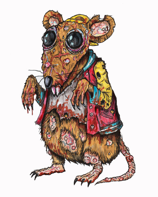 The Monster Show - Rizz the Plague Rat - 8x10 PRINT/Reproduction - Signed by Artist