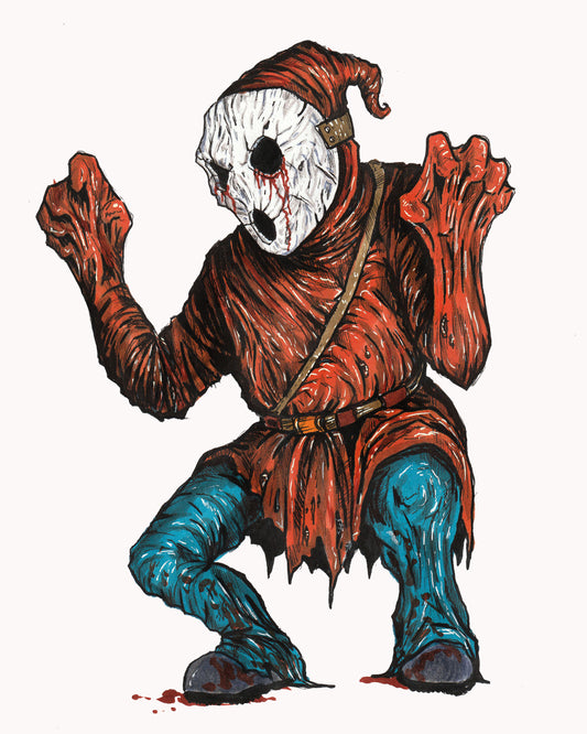 Super Mario HORROR - Shy Guy - 9"x12" Original Drawing