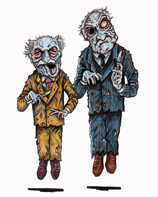 The Monster Show - Watler & Staldorf - 8x10 PRINT/Reproduction - Signed by Artist