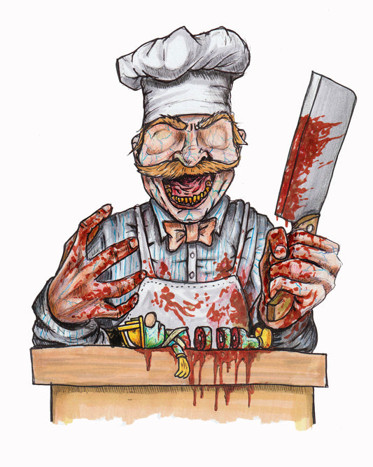 The Monster Show - Swedish BUTCHER - 8x10 PRINT/Reproduction - Signed by Artist