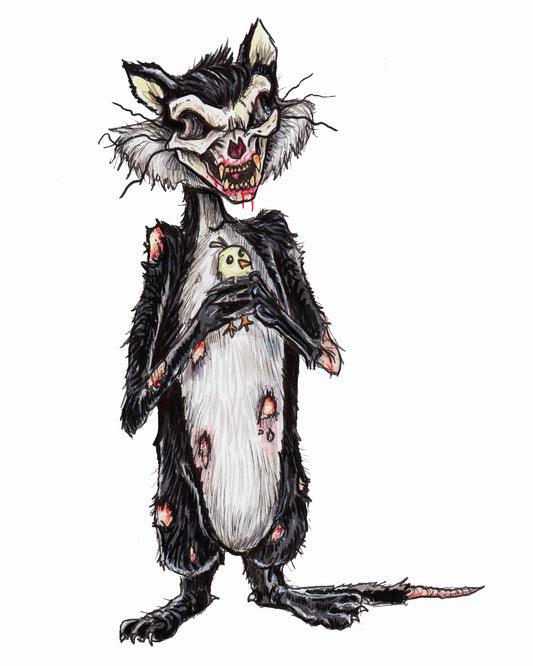 Horror Toons - Sylvester - 8x10 PRINT/Reproduction - Signed by Artist