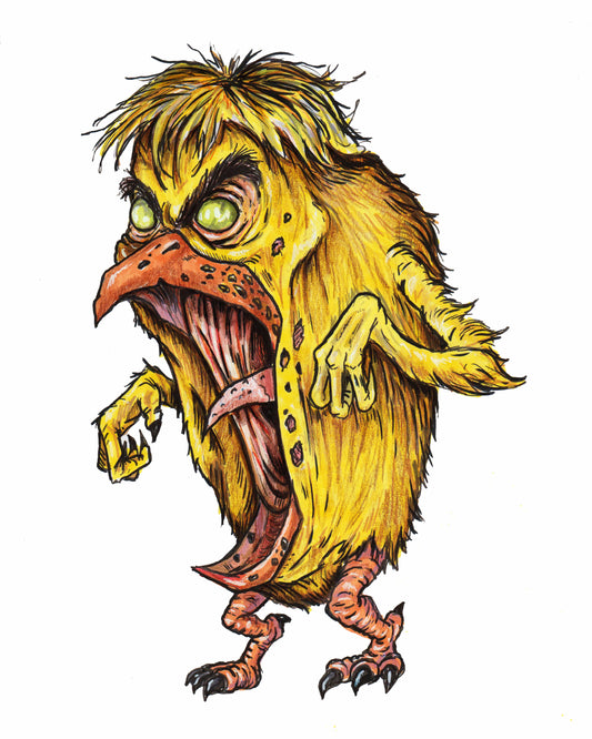 Horror Toons - Tweety - 8x10 PRINT/Reproduction - Signed by Artist